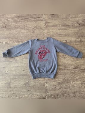 The Rolling Stones Pullover Sweater Boys Size 5T Gray Red